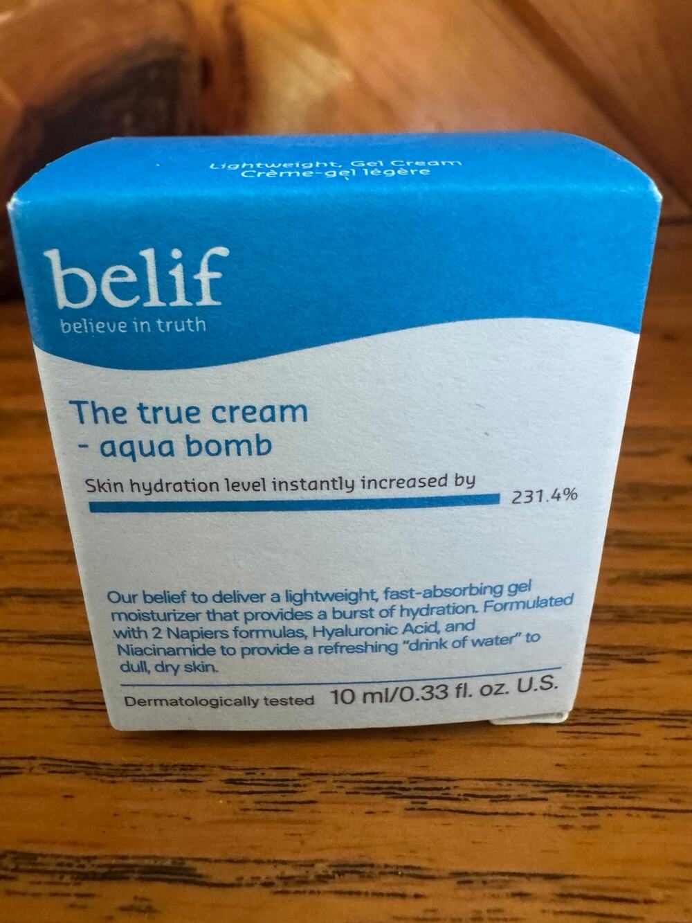NWT belif The True Cream Aqua Bomb Lightweight Gel Moisturizer Mini 10ml
